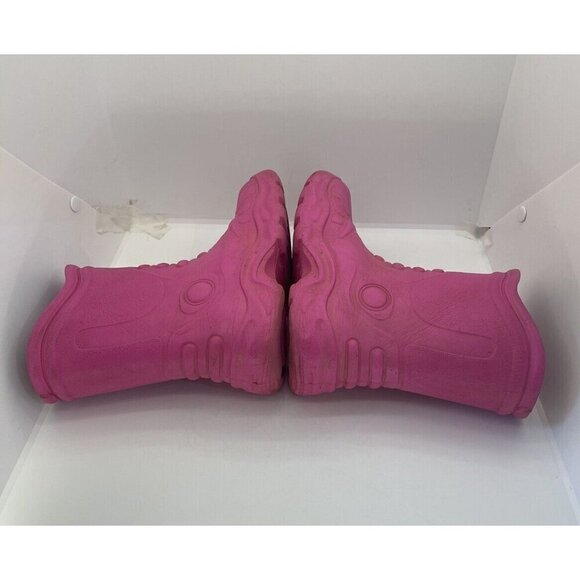 Crocs Georgie Jaunt Rain Boots Shoes Pink Men 2 Women 4 Waterproof Pull On - Picture 6 of 7